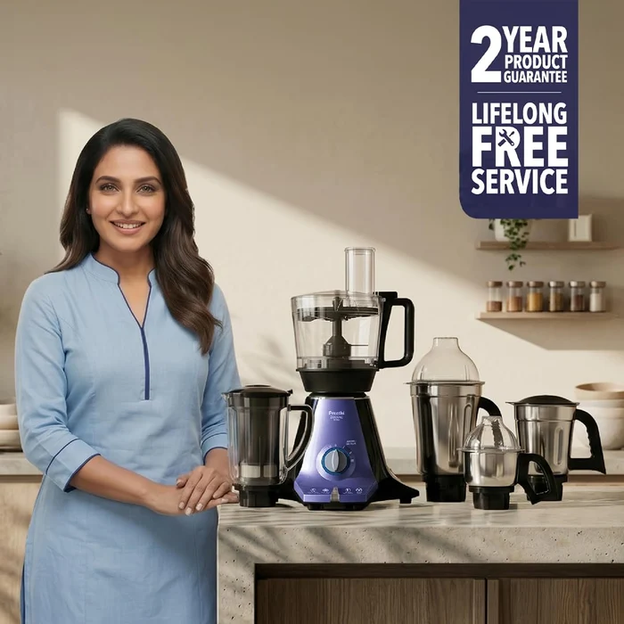 Preethi Zodiac Glitter Mixer Grinder+Food processor I 750 Watt