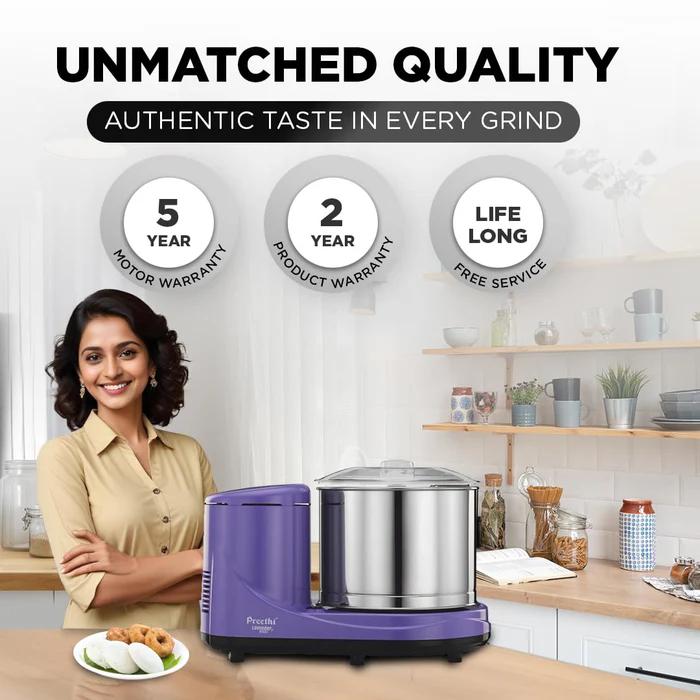 Preethi Wet Grinder|150W 2L Stainless Steel Table Top Wet Grinder