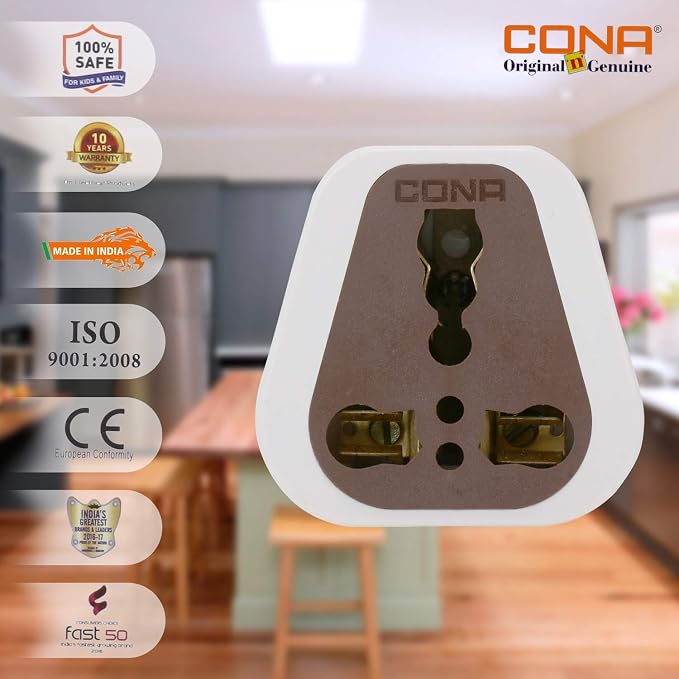 CONA 2496 X5 3 Pin Converter 6A/16A 240V